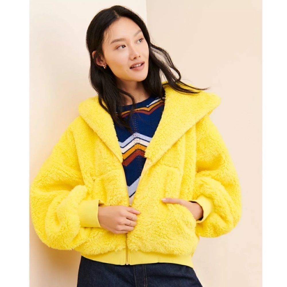 Selkie Sunshine Faux Fur Zip-Up Hoodie